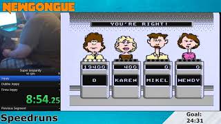 Super Jeopardy! (NES) Vs. CPU speedrun in 24:14