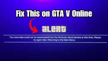 Your save data could not be downloaded from the Rockstar cloud servers at this time (Quick fix)