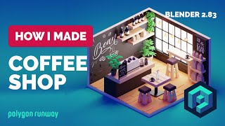 Coffee Shop in Blender 2.83 - 3D Modeling Process screenshot 4