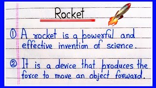 10 lines on rocket in English | Few lines on Rocket in English | Essay on Rocket | The Rocket essay screenshot 1