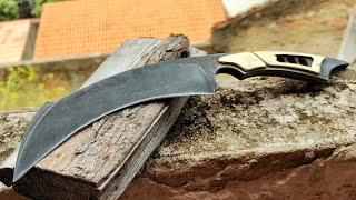 Knife Making  Making a Knife from a Car Spring