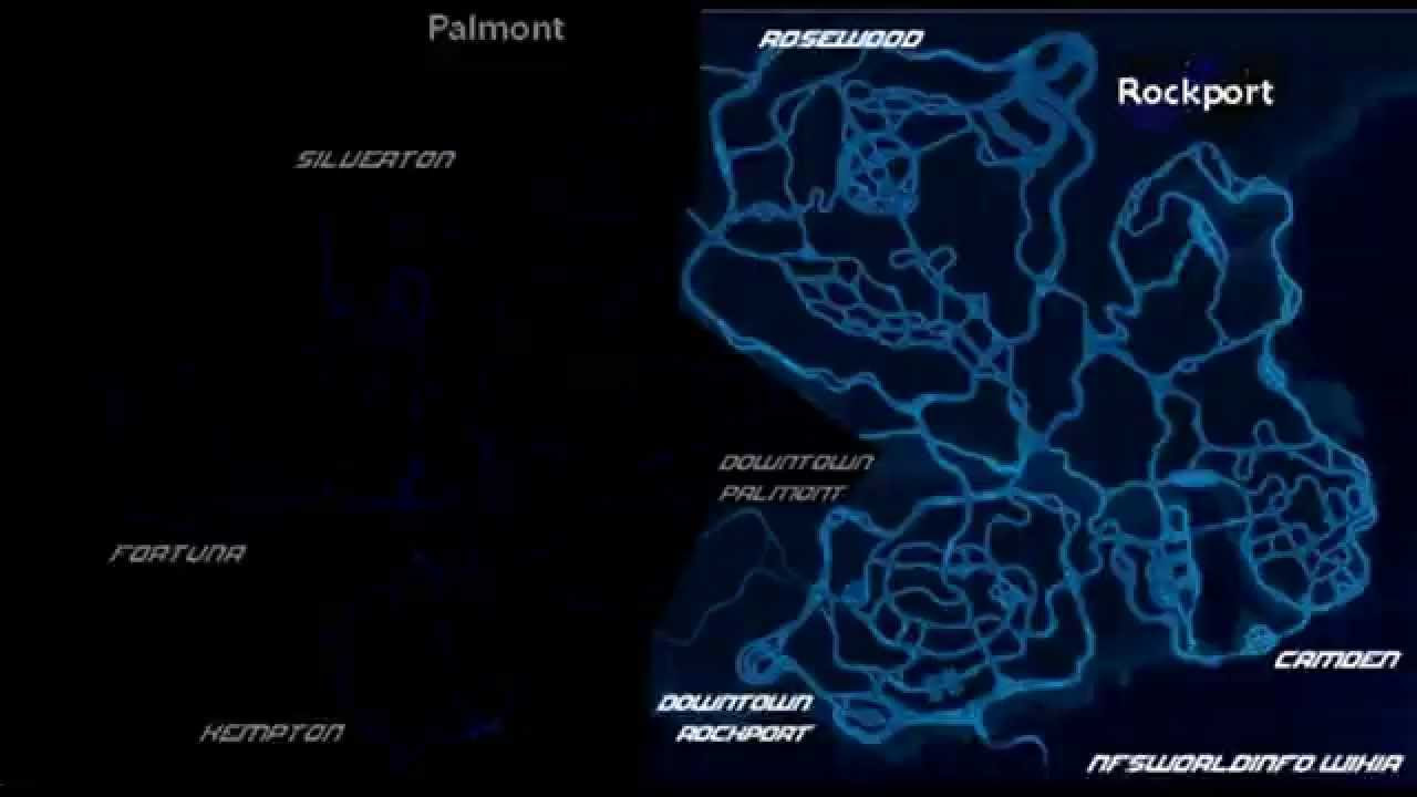 เกม need for speed world  2022  NFS World Map explained