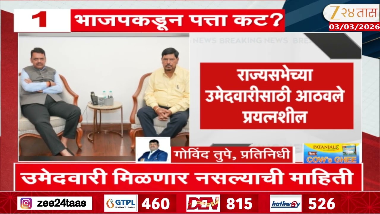 BJP On Ramdas Athawale | भाजपकडून रामदास आठवलेंचा पत्ता कट?