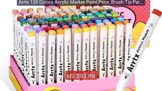 Arrtx 120 Colors Acrylic Marker Paint Pens, Brush Tip Paint Ma... — Hot Deal 2026 | Limited Offer!