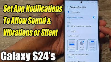 Galaxy S24/S24+/Ultra: How to Set App Notifications To Allow Sound & Vibrations or Silent