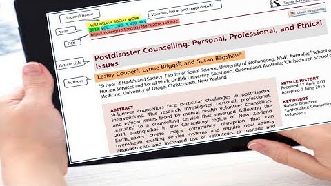 How To Find Journal Name, Vol number ,issue number, & date In Articles