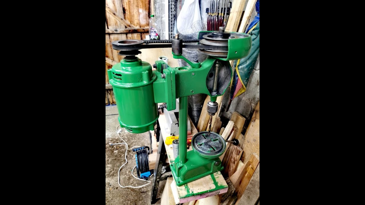 Old Drill Press machine Restoration Part 2 German Standbohrmaschine