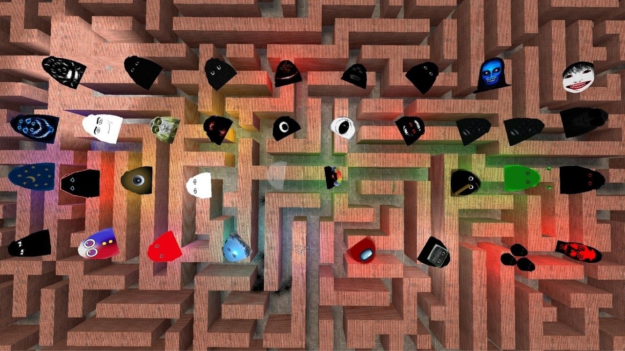 Hi Kloker Nun Horror VS Angry Munci Alternate Alen Baldi Camouflage Spring Nextbot Gmod Fun Is Maze 