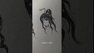 How to draw hair✏️ #drawing #tutorial #howtodraw #sketch #art #shorts