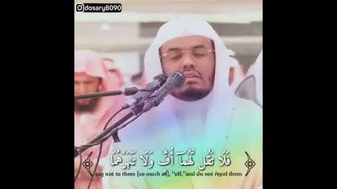 وقضى ربك الا تعبدوا الا إياه وبالوالدين إحسانا آيات من القرآن الكريم في بر الوالدين