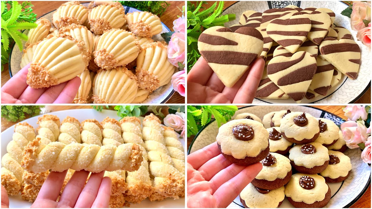 4 печенья, тающие во рту! Вкусные и простые, которые вы будете готовить каждый день! Невероятно вкус