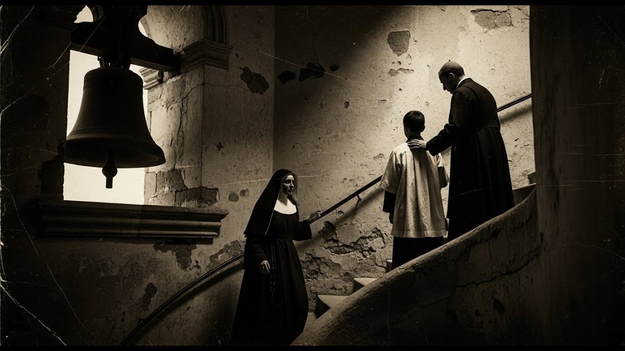 Cuando una monja subió al campanario, encontró al confesor acariciando a un joven monaguillo