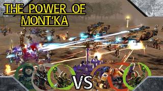 Dawn of War DE Soulstorm: 4 vs 4 Tau, Space Marines, Necrons vs Sisters, Imperial Guard, Necrons