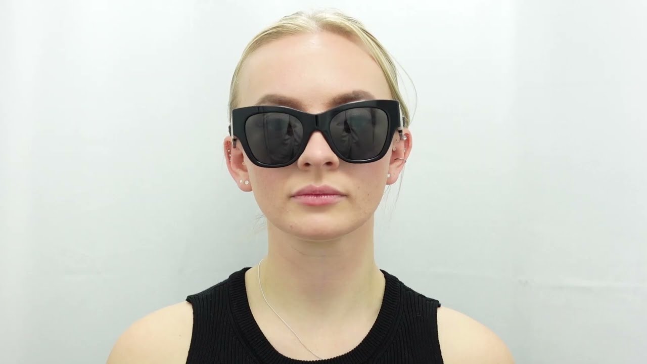 Woman model wearing Versace VE4415U GB1/87 Sunglasses - YouTube display picture 1