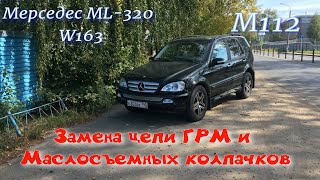 Замена цепи ГРМ и Маслосъёмных колпачков на Мерседесе ML 320 W163