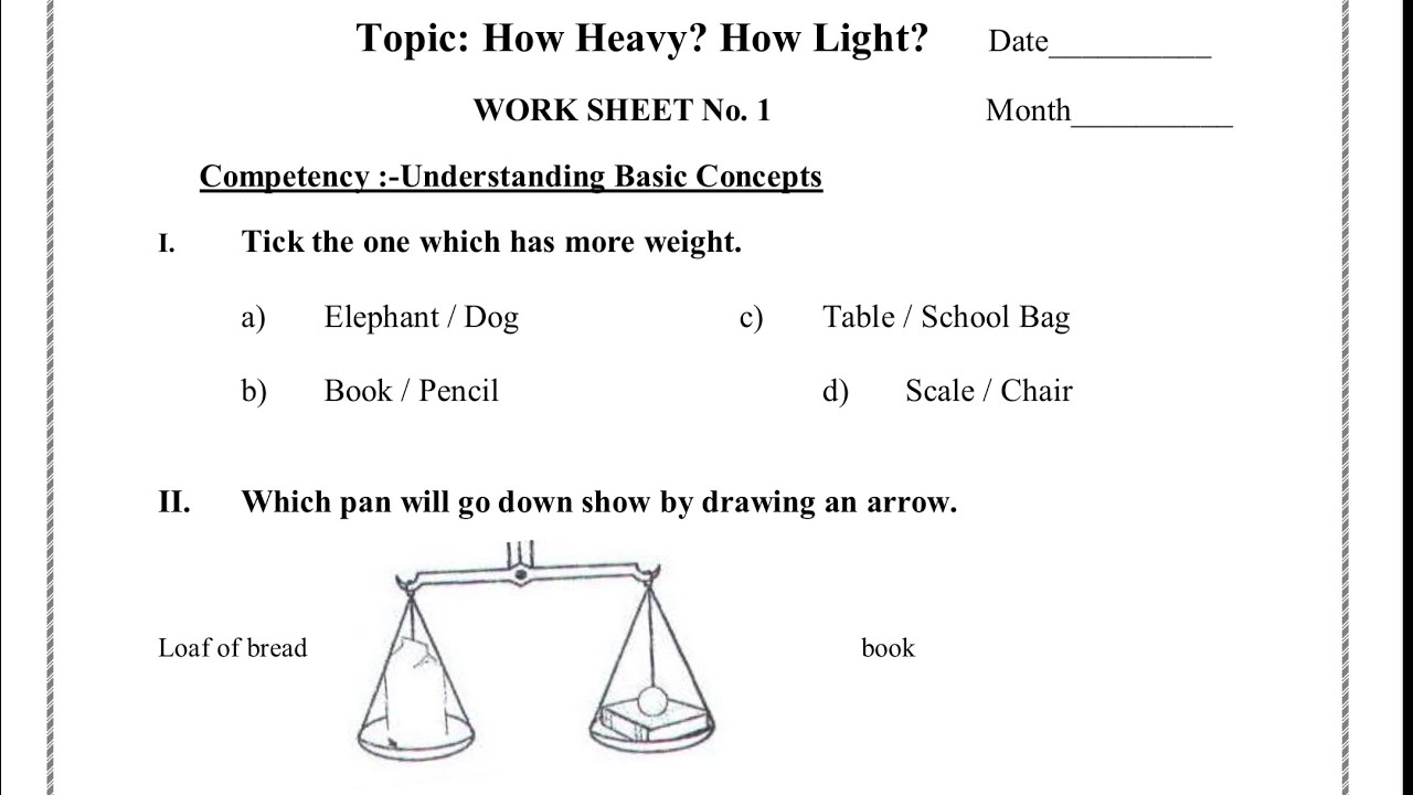 Class 4 Maths Chapter 12 How Heavy How Light Worksheet Solution class-4-maths-chapter-12-how-heavy-how-light-worksheet-solution