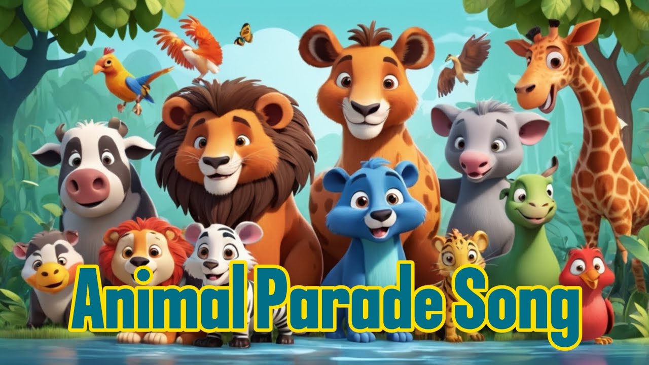 Animal Parade Song for Kids | Fun & Educational Sing-Along | Learn ...