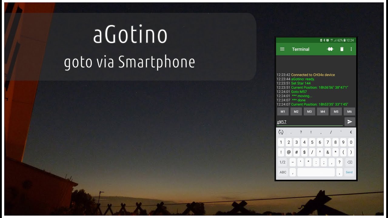 aGotino telescope goto with a Smartphone&Serial YouTube