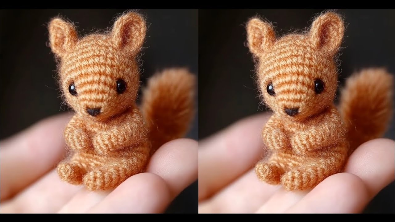 ,🌟crochet keychain squirrel 🐿️ for biginners crochet idieas very easy @SevenStar-l8s 