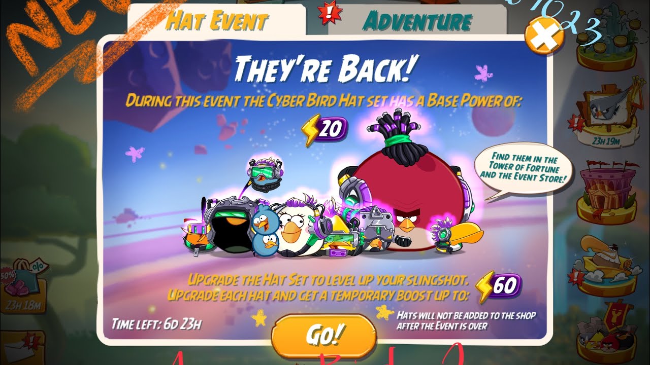 Angry Birds 2 | Cyber Bird Hat Set Day 1