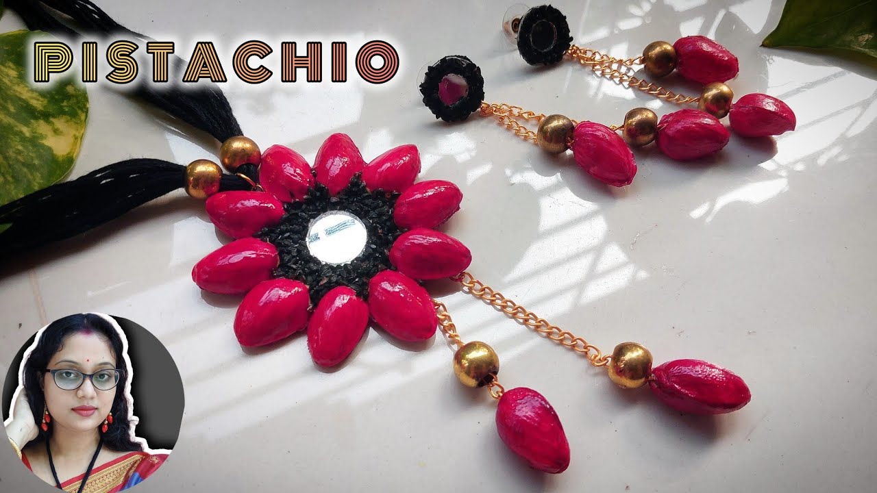 DIY পেস্তাShell Jewellery || Pista Shell Craft #ndecor #pistashellcraftidea @N-Decor
