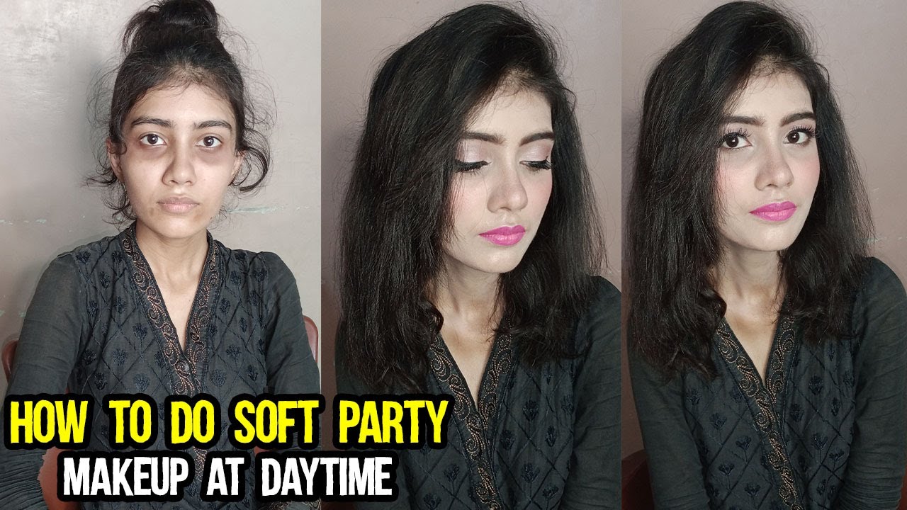 How to do Soft party makeup at daytime | Step by Step Daytime Makeup Look Tutorial for Beginners
