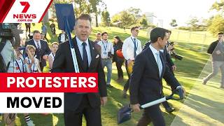 Protesters moved out and work begins on Brisbane 2032 Olympic venue | 7NEWS Protesters moved out and work begins on Brisbane 2032 Olympic venue | 7NEWS