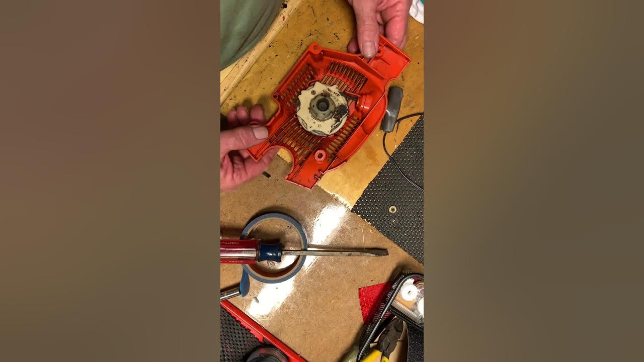 Husqvarna pull cord replacement YouTube