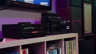 Kenwood KR-V9030, Akai EA-A7 EQ
Kenwood KR-V9020 125WPC Redeiver, Akai EA-A7 EQ, Pioneer HPM-60 Speakers
Breaking out this TOTL receiver tonight from 1991. Got this 2 years ago and used it a few times and it really is a good performer.
Listening to UMRK Web Radio tonight. A friend of mine has a radio show and it’s quite entertaining. https://studio66radio.com
Upon power on tonight, the VFD on this receiver was flickering all over the place and inconsistent. So I went to the Al Gore’s Internet and found somebody else who had the exact same problem and there’s a single 47uf capacitor in the power supply which I swapped and now it’s back to normal. The video doesn’t show the repair, but I just wanted to give the backstory.
Have a great rest of your weekend! Kenwood KR-V9030, Akai EA-A7 EQ