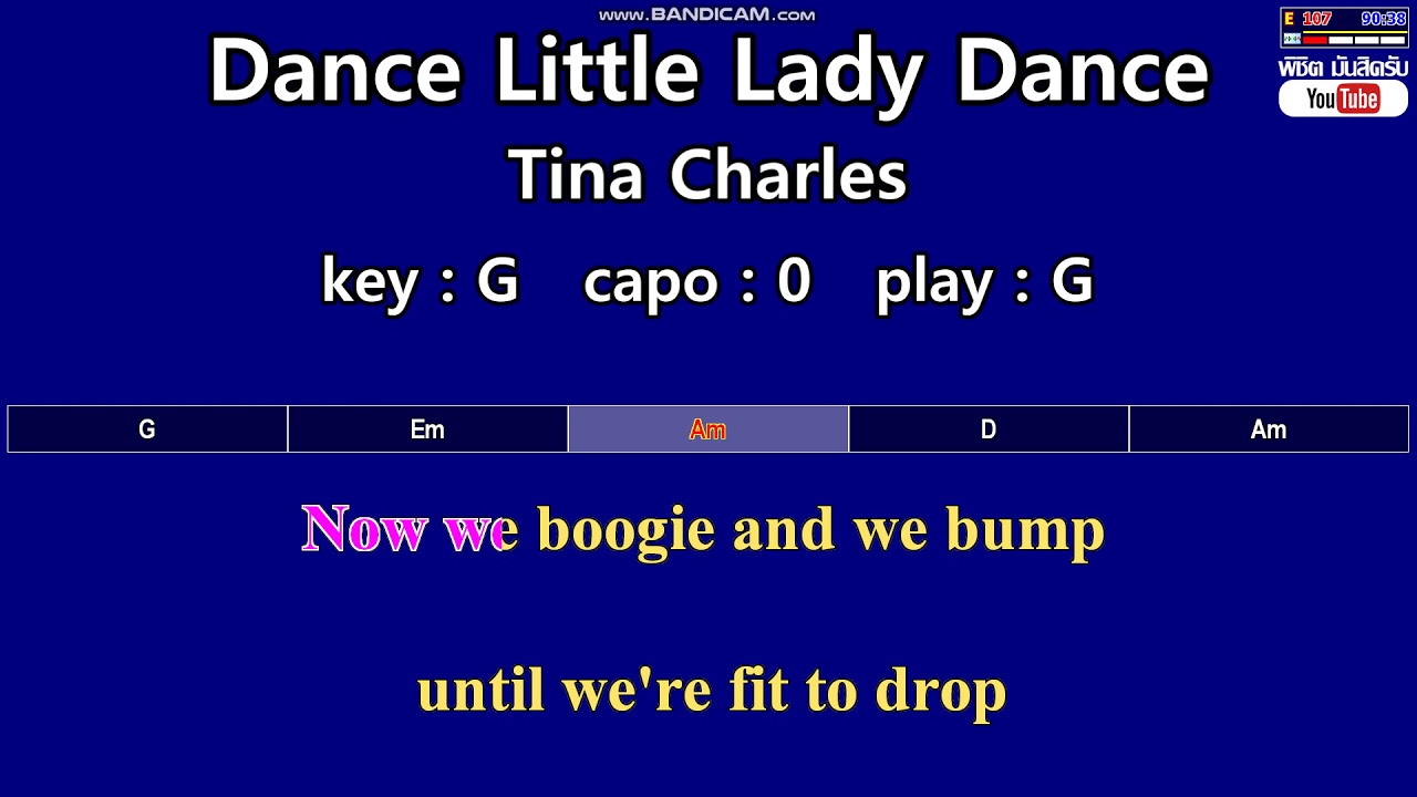 Dance Little Lady Dance Tina Charles (Karaoke & Easy Guitar Chords
