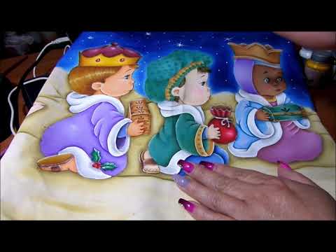 Pintura en Tela Belén Navideño 14 Letty Martínez