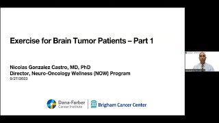 NOW Program Educational Webinars: Exercise for Brain Cancer Patients Part I