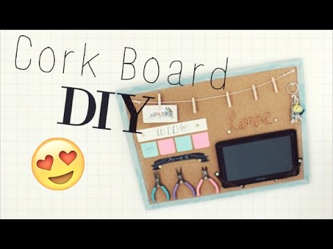 Miniature cork board with notes │ Diy miniature cork sheet organizator for  dollhouse 