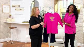 Quacker Factory Love is in the Air 3/4-Sleeve Top on QVC