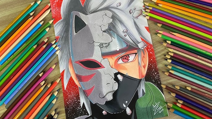 Desenhos & Animes - Desenho básico Kakashi vs Obito ~Inplay