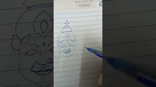 Maa Sherawali easy drawing #How to draw Maa Sherawali