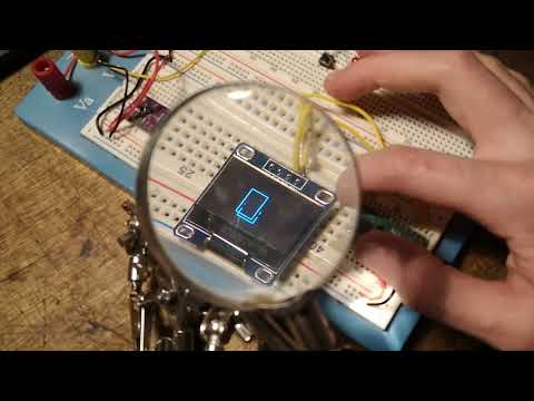 raspberry pi pico OLED bouncing cube