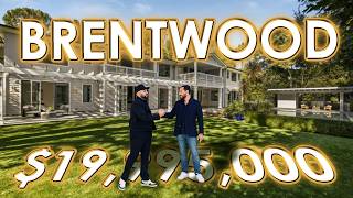 INSIDE A $19,995,000 BRENTWOOD ESTATE WITH AN INDOOR BASKETBALL COURT🏀