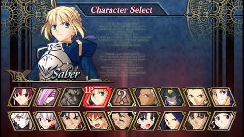 Fate Unlimited Codes Saber ARCADE PPSSPP