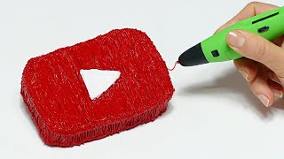 Самодельная кнопка YouTube 3 .3D PEN