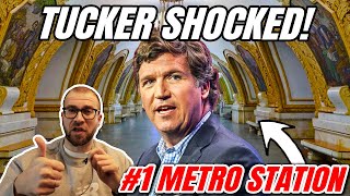 Tucker Carlson Sees Moscow Metro (+Most Beautiful Metro Station!)