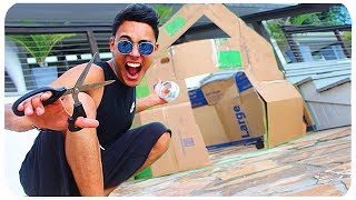 CONSTRUI UMA CASA DE PAPELÃO NA NOSSA MANSÃO!