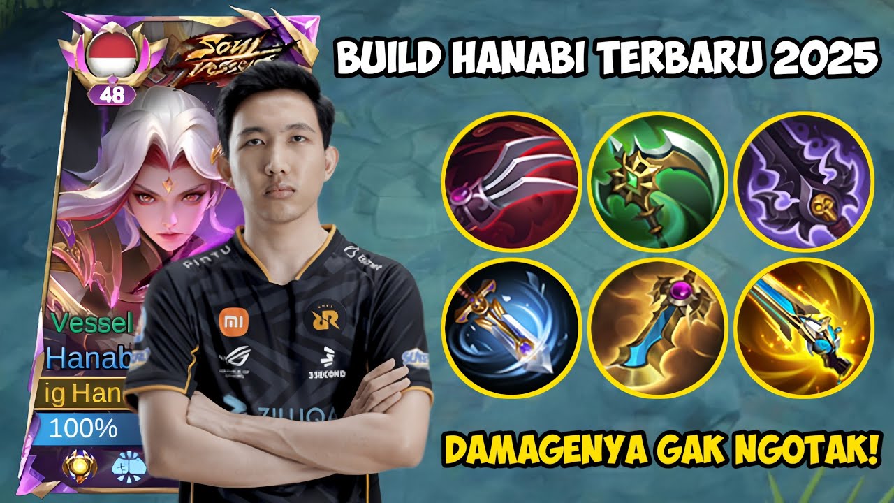 BUILD HANABI TERSAKIT 2025 FORM RRQ LEMON - DAMAGENYA GAK NGOTAK! HANABI BEST BUILD TERSAKIT - MLBB