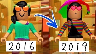 my roblox avatar evolution (2016-2019)