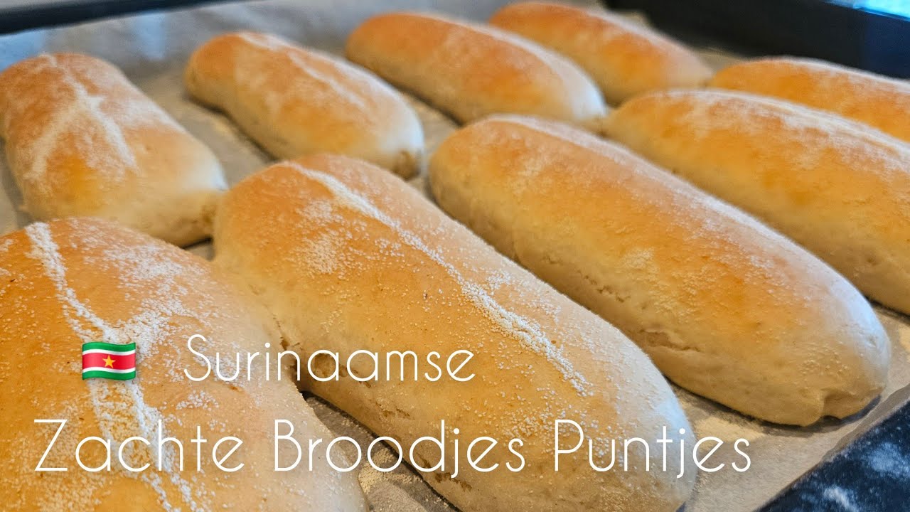🇸🇷 Surinaamse broodjes (puntjes) maken, lekker zacht en luchtig recept|