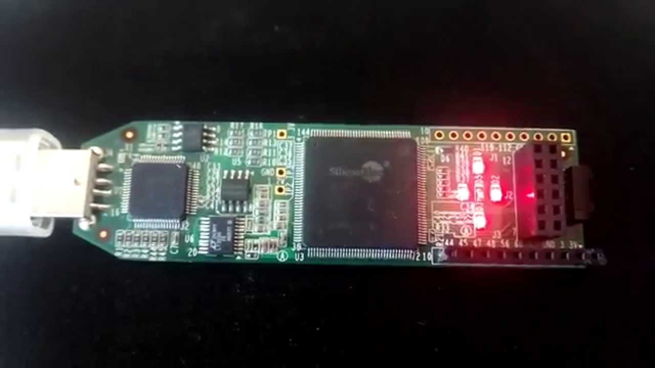4-bit register example on the iCEStick FPGA board - YouTube