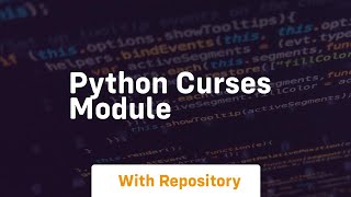 python curses module