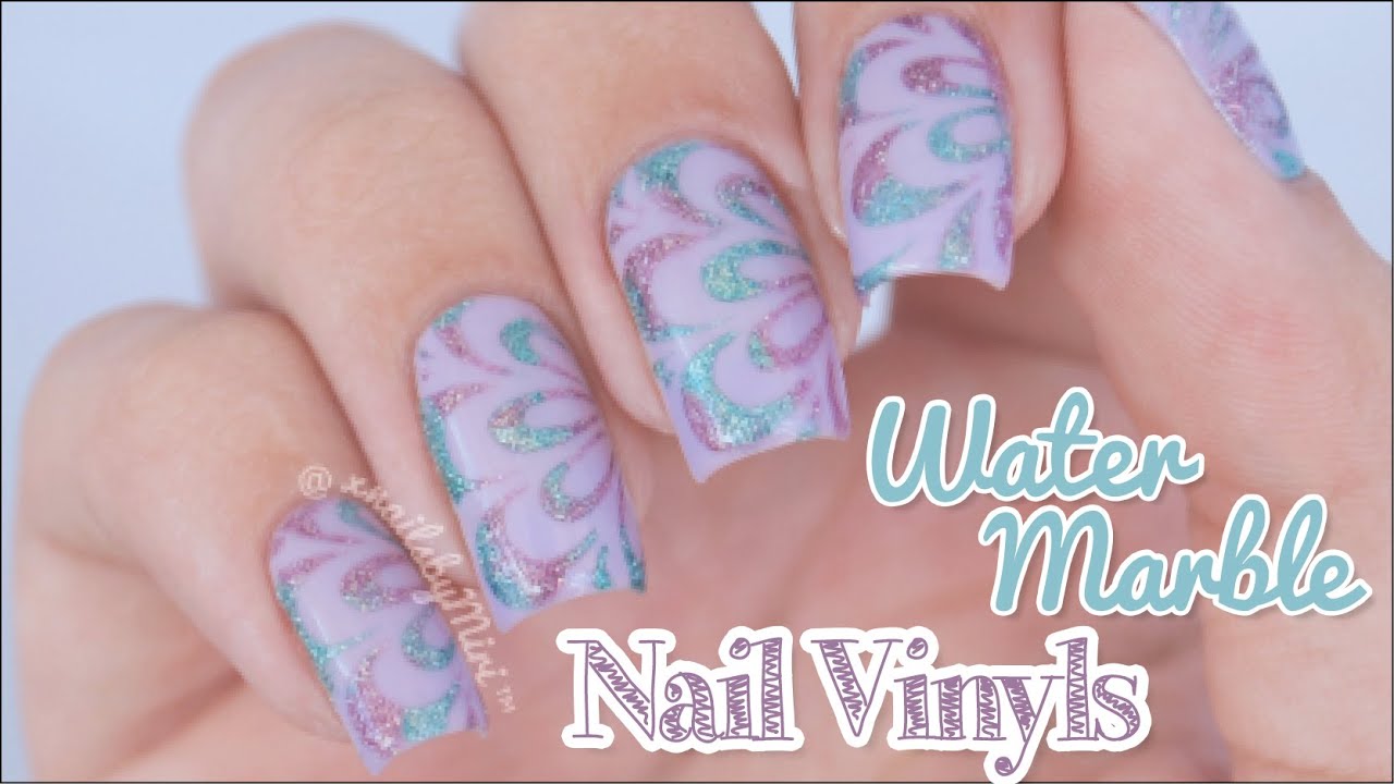No Water- Water Marble - using marble vinyls from Stick It!
