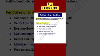 Duties of an Auditor #shortsfeed #viral