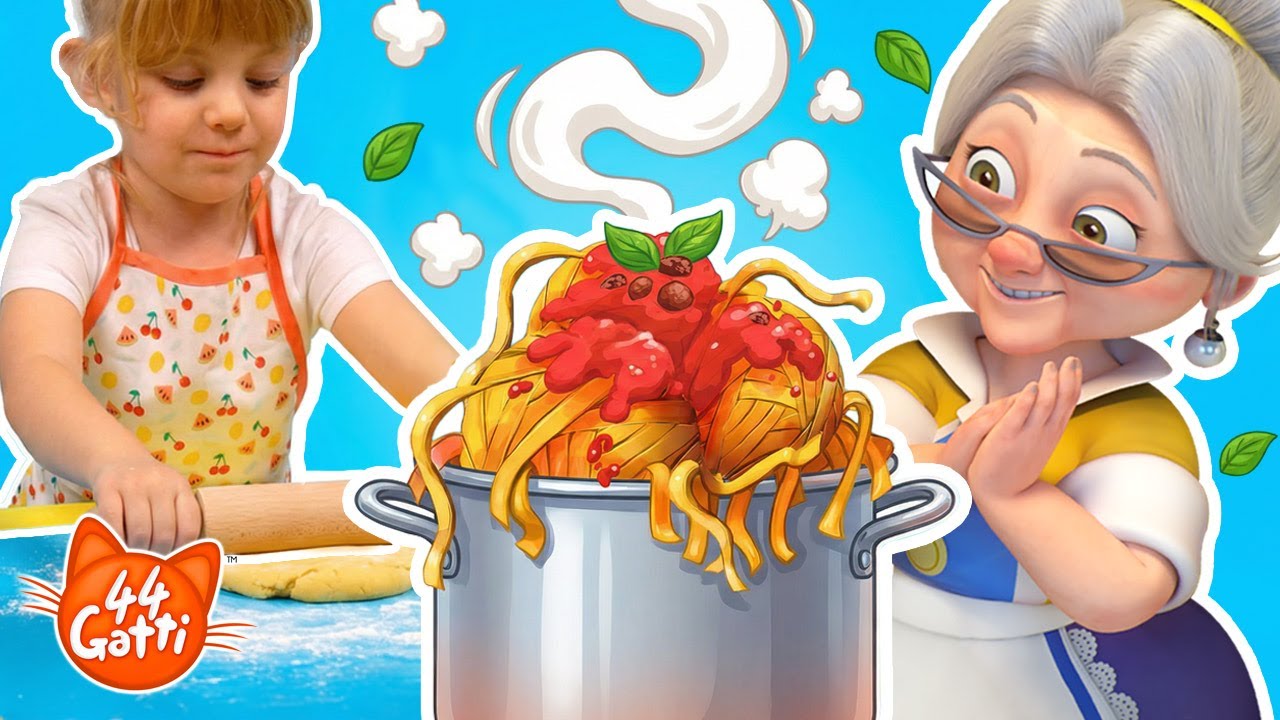 44 Gatti | Ricette Gattastiche! 🍝 I piatti di Nonna Pina: Tagliatelle, Pancake e Biscotti! 🥞🍪